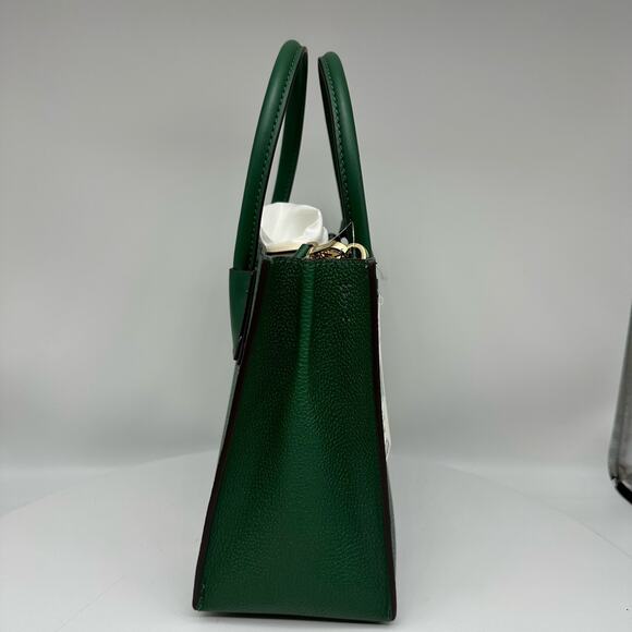 NWT Michael Kors Mercer Medium Pebbled Jewel Green Leather Crossbody Small Purse - Picture 4 of 14